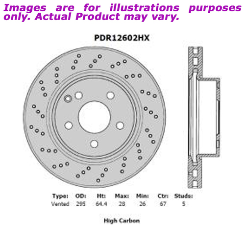 New PROTEX Brake Rotor - Front For MERCEDES BENZ C180 C204 C204 1.6L PDR12602HX