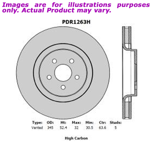 New PROTEX Disc Rotor For FORD ENDURA CA . 2.0L 4D SUV AWD PDR1263H