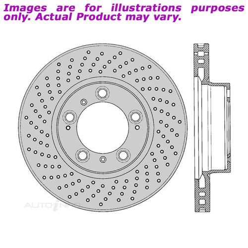 New PROTEX Brake Rotor - Front Left For PORSCHE BOXSTER 986 986 3.2L PDR12746HX