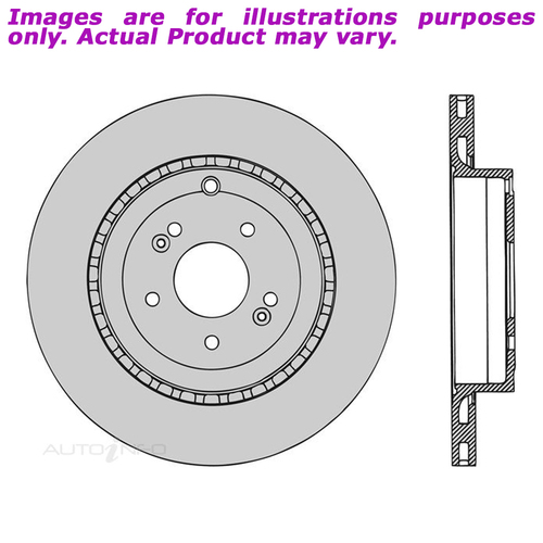 New PROTEX Brake Rotor - Rear For KIA STINGER CK E551C 3.3L PDR1275H