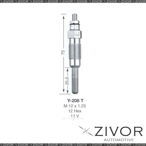 NGK GLOW PLUG For CITROEN Y-208T *By Zivor*