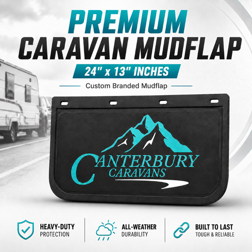 Heavy Duty Mudflap 24x13"(610x330mm) Truck 4x4 4WD Caravan Trailer #CANTERBURY