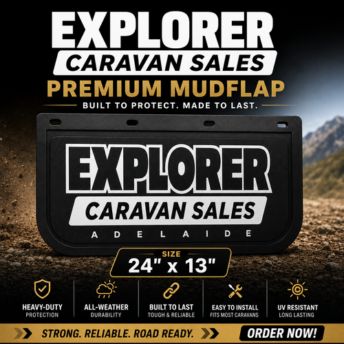 Heavy Duty Mudflap 24x13"(610x330mm) Truck 4x4 4WD Caravan Trailer #EXPLORER