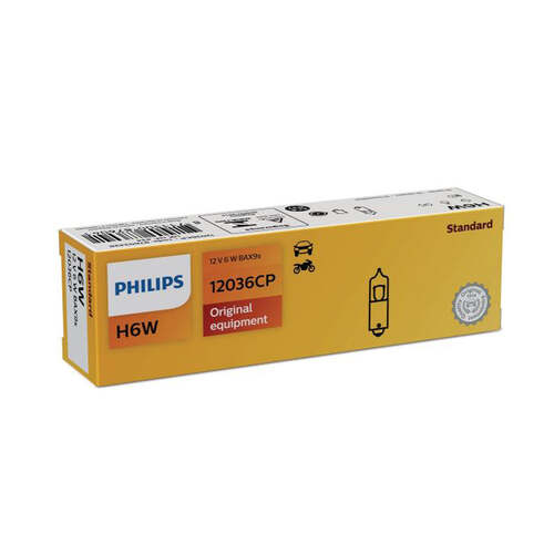 New PHILIPS Globe H6W Bax9S 12V 10Pack (12036Cp) #12036CP