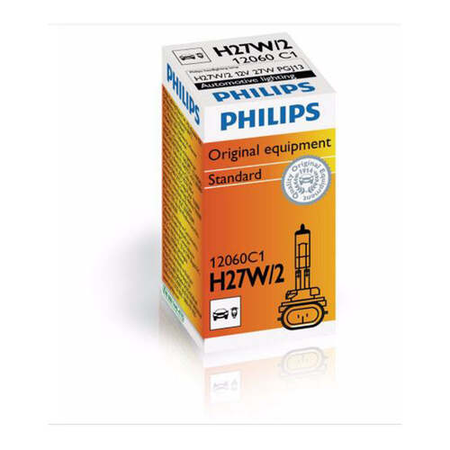 New PHILIPS Globe H27W/2 12V Pgj13 Single Box (12060C1)