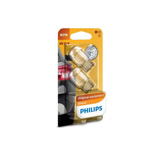 New PHILIPS Globe W21W 12V Twin Blister Pack (12065B2)