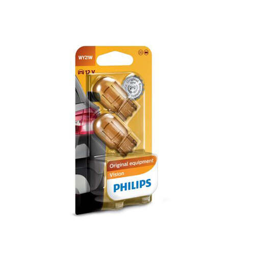 New PHILIPS Globe Wy21W 12V Twin Blister Pack (12071B2)