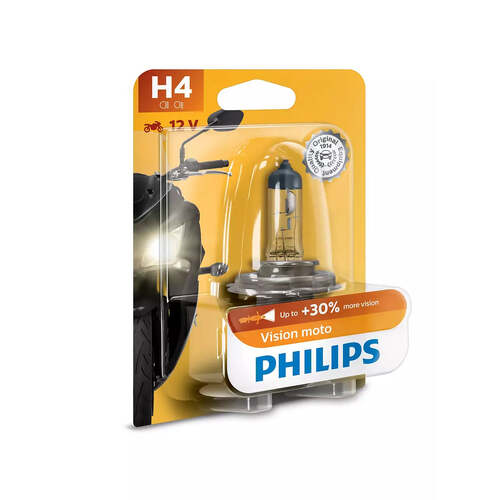New PHILIPS Vision Moto Headlight Bulb  #12342PRBW