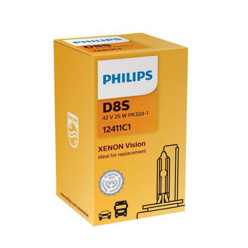 New PHILIPS Globe D8S 25W Single Box (12411C1)