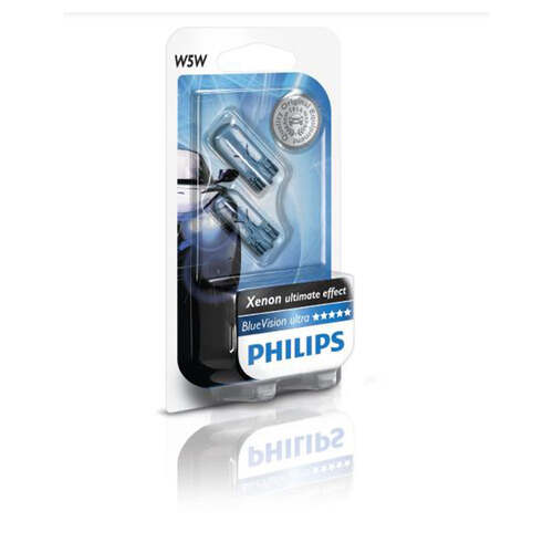 New PHILIPS Globe W5W 12V Twin Blister Pack (12961Bvb2) #12961BVB2
