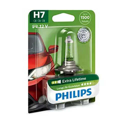 PHILIPS Globe H7 12V 55W Single Blister Pack Longlife Eco Vision (12972Llecob1)