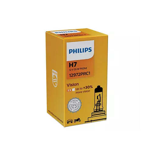 PHILIPS Globe H7 12V 55W Px26D Single Box Premium Vision (12972Prc1) #12972PRC1