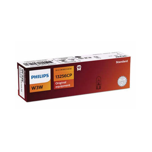 New PHILIPS Globe W3W 24V 10Pack (13256Cp) #13256CP