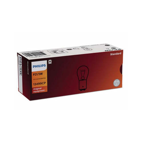 New PHILIPS Globe P21/5W 24V 10Pack (13499Cp) #13499CP