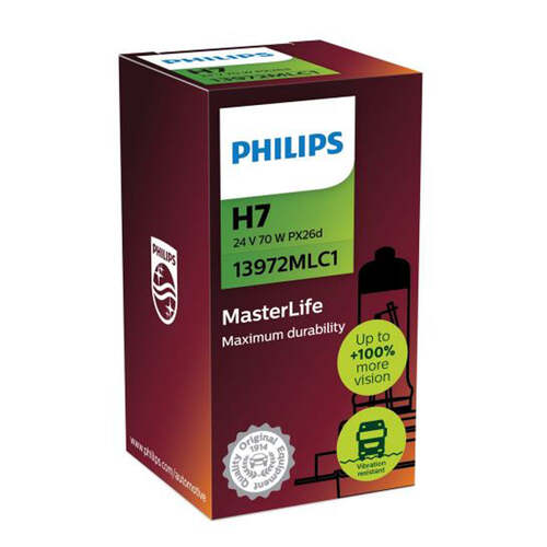 New PHILIPS Globe H7 24V 70W Single Box (13972Mlc1) #13972MLC1