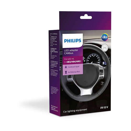 New PHILIPS Cea Hb3/Hb4/Hir2 Canbus Adaptor 12V (18956C2)