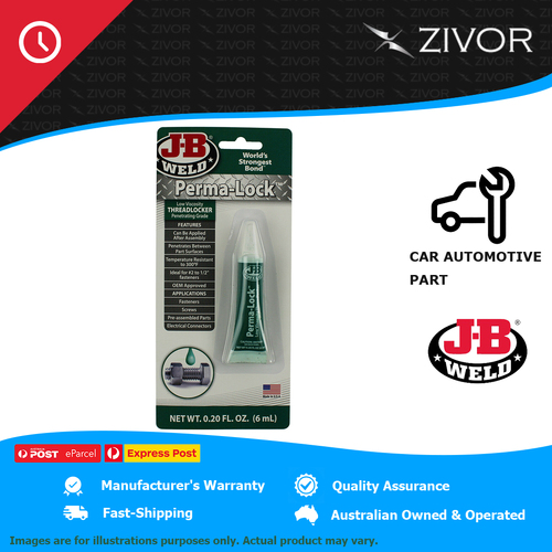New J-B WELD Oem Approved Perma-Lock Green Threadlocker - 6ml 29006