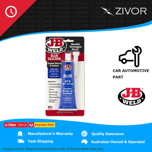 New J-B WELD Blue Silicone Gasket Maker & Sealant RTV Set time 1H 85G 31316