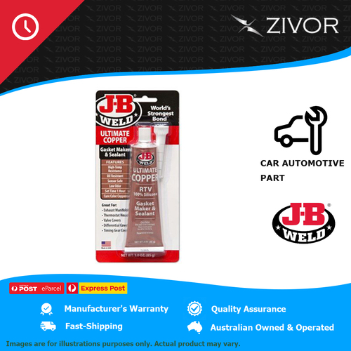 New J-B WELD Ultimate Copper Gasket Maker & Sealant RTV Silicone 85G 32325