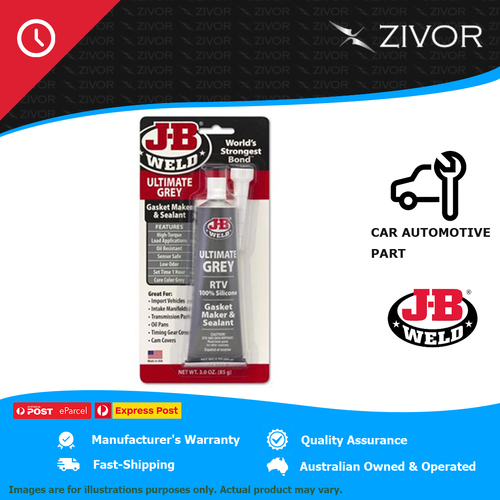 New J-B WELD Ultimate Grey Gasket Maker & Sealant Silicon 85g (Oxime) 32327