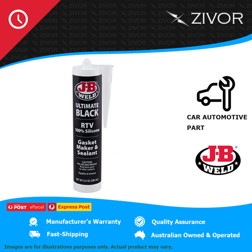 J-B WELD Ultimate Black Gasket Maker & Sealant Silicone Cartridge 280ml 32929