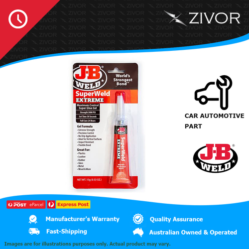 New J-B WELD Superweld Extreme Instant Adhesive Strong, Flexible Bond 15gm 33400