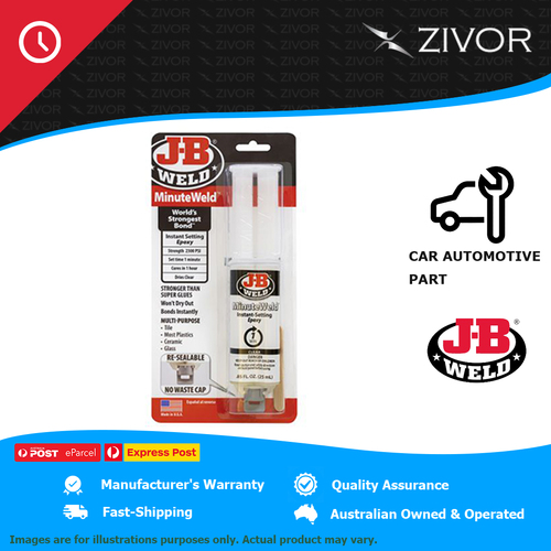New J-B Weld MinuteWeld Epoxy Glue Adhesive Syringe Sets in 1 Minute J-B Weld 50101