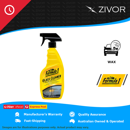 New FORMULA 1 Glass Cleaner With Rain Repellant Improve Visibility-680ml 615807