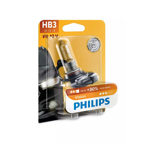 New PHILIPS Globe Hb3 12V 65W P20D Single Blister Pack (9005Prb1) #9005PRB1