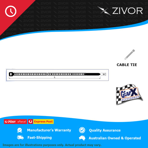 New GEAR-X High Tensil, low insertion force Cable Tie 430X4.8mm CT43048-100