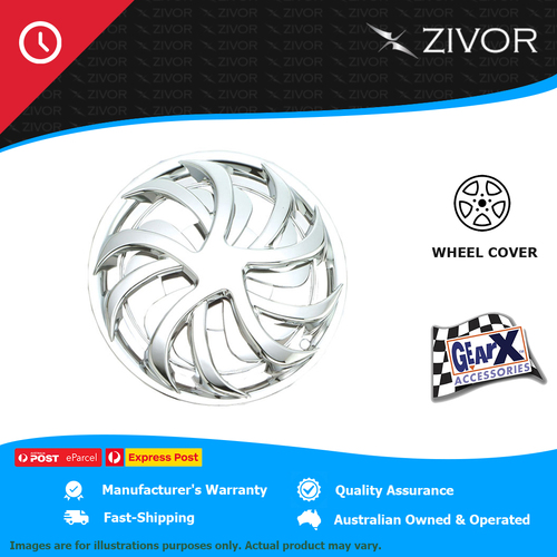 New GEAR-X Chrome Spinner SPINNING, VIPER Wheel Cover 14'' Set of 4 GXS12C-14