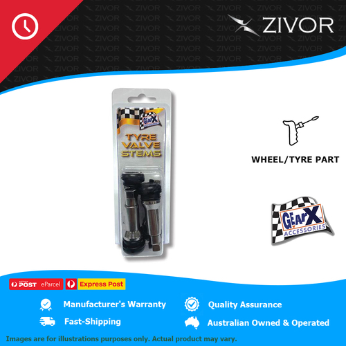 GEAR-X Chrome Snap-In Wheel Tyre Schroeder Valve Stem & Cap Suit TR414 GXTR414AC