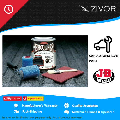J-B WELD Herculiner Truck Bed Liner Kit Black Protective Coating 3.78L HCL1B8