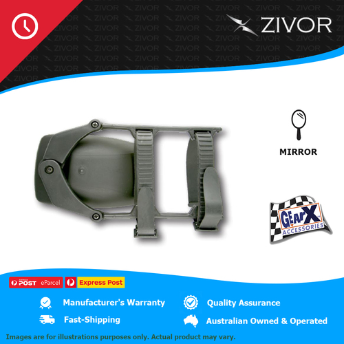 New GEAR-X Clamp on Extending Adjustable Arm Towing Mirror Large JH828