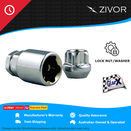 New GEAR-X Open Ended Lock Set 12mm x 1.50mm Lock Nut & Washer OELS150