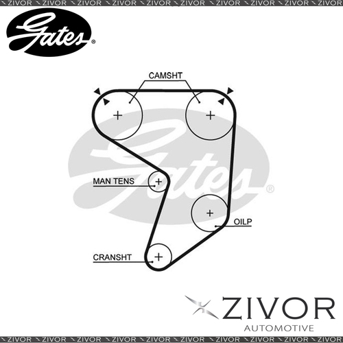 Gates Timing Belt For Toyota Supra Oct 1983 - Mar 1986 2.8L 6 cyl 12V #T101