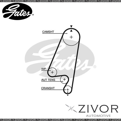 Gates Timing Belt For Holden Calibra Jan 1993-Jul 1995 2.0L 4 cyl 8V #T1022