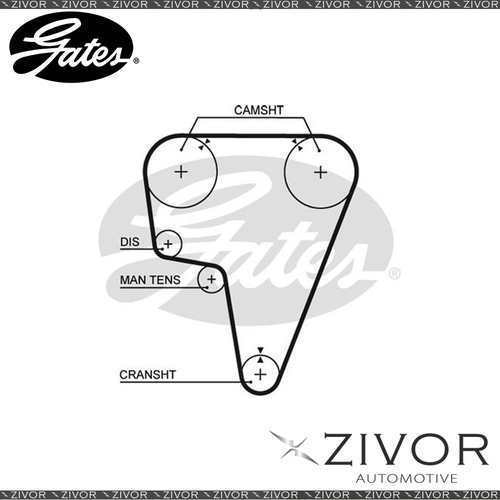 Gates Timing Belt For Alfa Romeo GTV Oct 1986 - Dec 1988 2.5L V6 12V #T120
