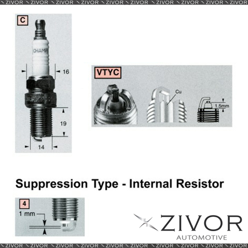 Promising Quality Champion Spark Plug For AUDI -MPN RC8VTYC4 *By Zivor*
