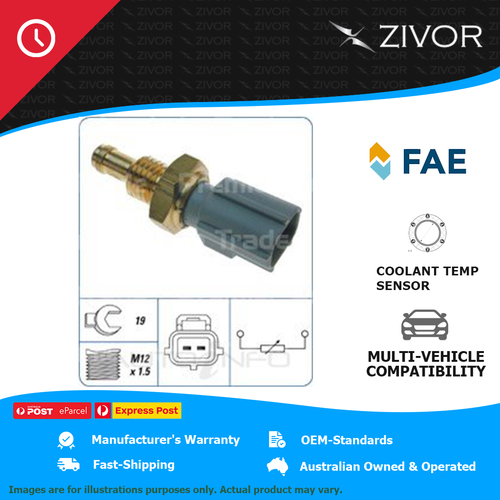 FAE Engine Coolant Temperature Sender Thread M12 x 1.5 For Ford Ranger CTS-020