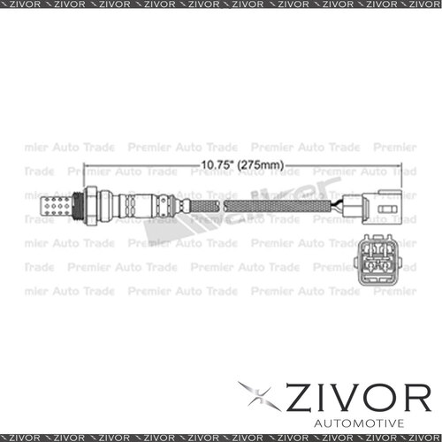 Post Cat. Oxygen Sensor Right For Toyota Land Cruiser URJ202 4.6 1UR-FE 8 Cyl