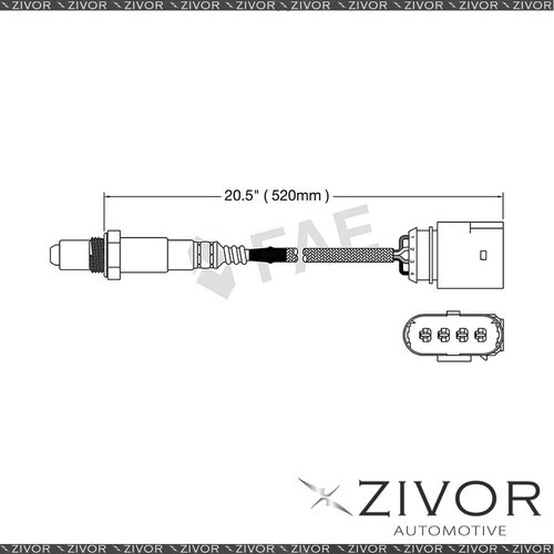 Pre-Cat. Oxygen Sensor For Volkswagen Golf GT Sport 1.4 Twin Charged BMY 4 Cyl