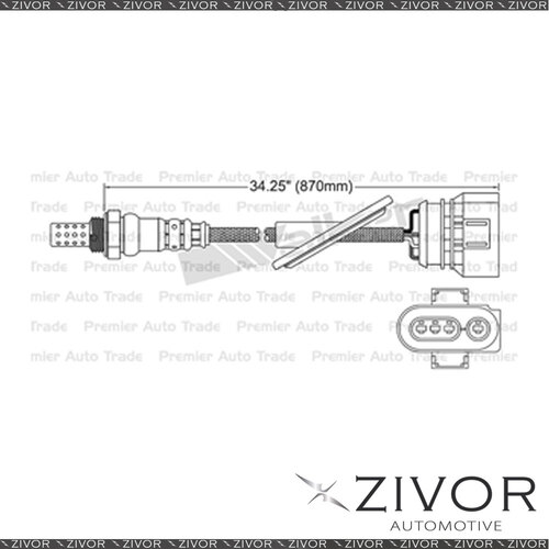 PAT PREMIUM Post Catalytic Oxygen Sensor Right For Audi S8 4.2 AVP 8 Cyl EGO-184
