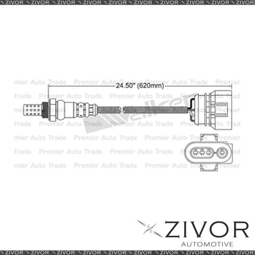New WALKER Pre-Catalytic Oxygen Sensor For Volkswagen Sharan VR6 2.8 AMY 6 Cyl