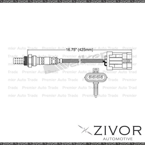 BOSCH Post Catalytic Oxygen Sensor For Holden Barina TK 1.6 F16D3 4 Cyl #EGO-302