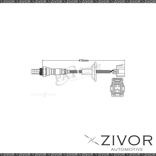 New DENSO Post Catalytic Oxygen Sensor For Mitsubishi Lancer CJ 2.0 4B11 4 Cyl