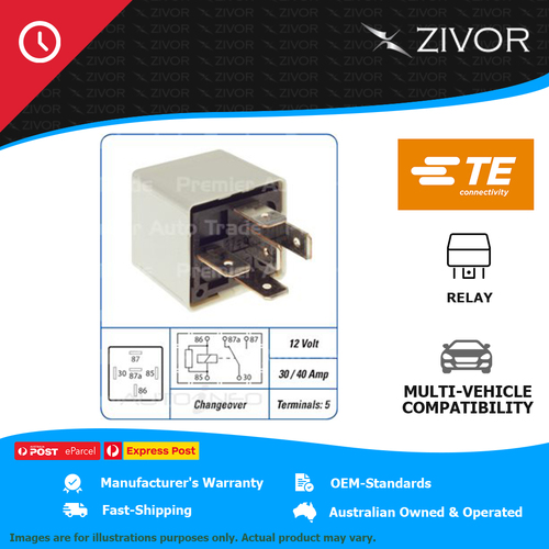 New TE AUTOMOTIVE 12V 30/40 Amp 5 Terminals Fuel Pump Relay For HSV LS REL-037