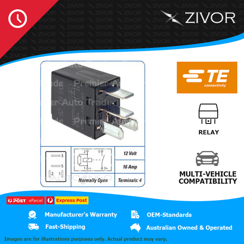 New TE AUTOMOTIVE 12V 16 Amp A/c Compressor Relay For HSV XU8 REL-038