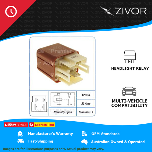 New PAT PREMIUM 12V 30 Amp 4 Terminals Headlight Relay For Toyota Hiace REL-041