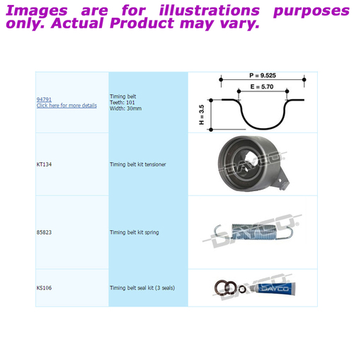 New DAYCO Timing Belt Kit For Ford Courier KTBA193